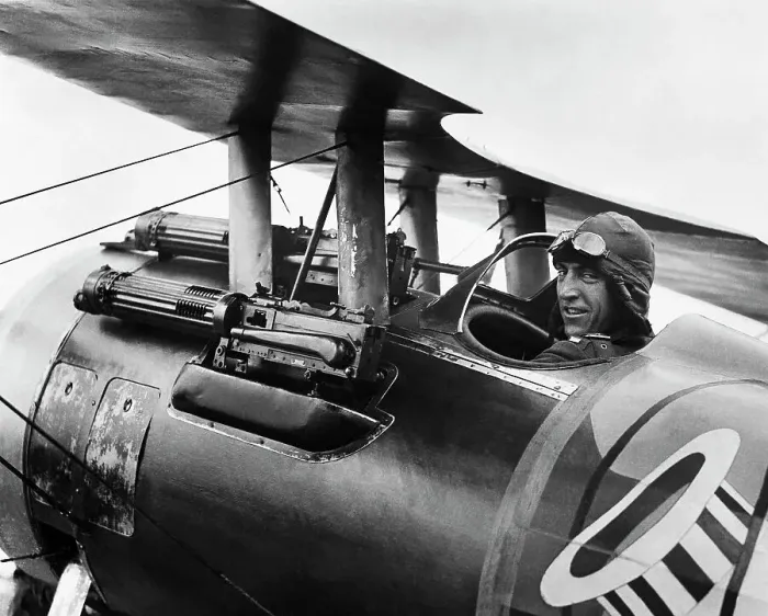Framed Print : Eddie Rickenbacker Sitting in Biplane Framed Print : Eddie Rickenbacker Sitting in Biplane