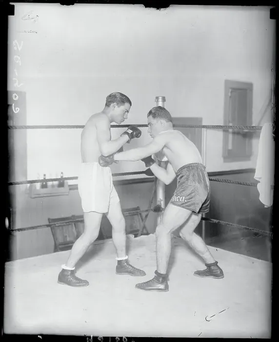 Framed Print : Eddie Shea Sparring Against Tony Canzoneri