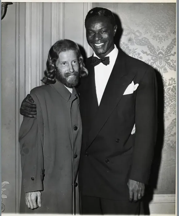 Framed Print : Eden Ahbez Standing W / Nat King Cole Framed Print : Eden Ahbez Standing W / Nat King Cole