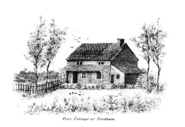 Framed Print : Edgar Allan Poes Cottage at Fordham