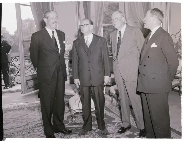 Framed Print : Edgar Faure Meeting with Foreign Ministers Framed Print : Edgar Faure Meeting with Foreign Ministers