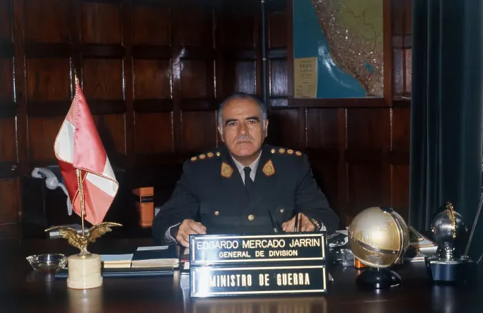 Framed Print : Edgardo Mercado Jarrin at His Desk