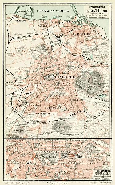 Edinburgh city map 1895