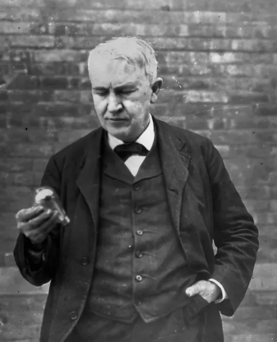 Framed Print : Edison And Bulb Framed Print : Edison And Bulb