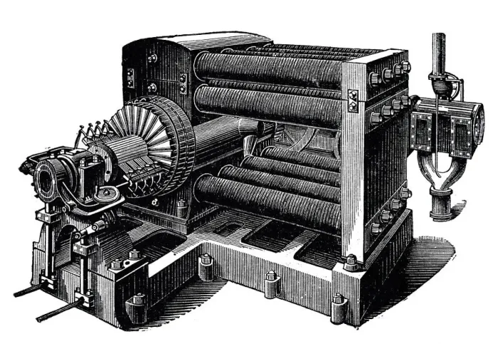 Framed Print : Edison machine for New York lighting Framed Print : Edison machine for New York lighting