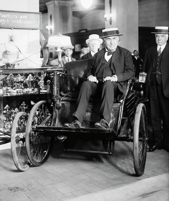 Framed Print : Edison Visits His Old Shop Framed Print : Edison Visits His Old Shop