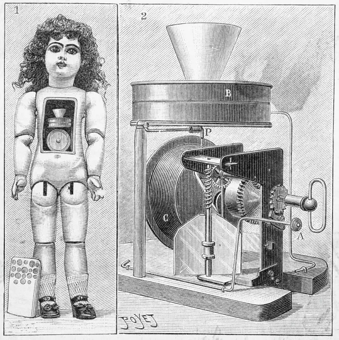 Framed Print : Edison's Talking Doll