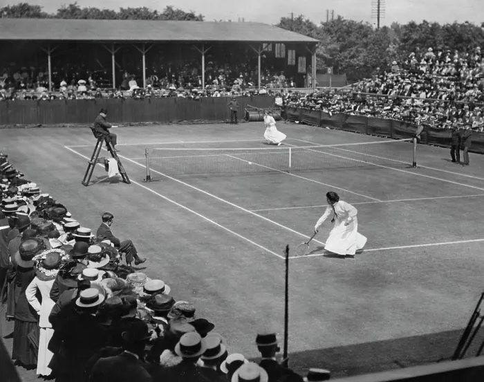Framed Print : Edith Johnson Vs Dorothea Lambert Chambers, Wimbledon, 1910