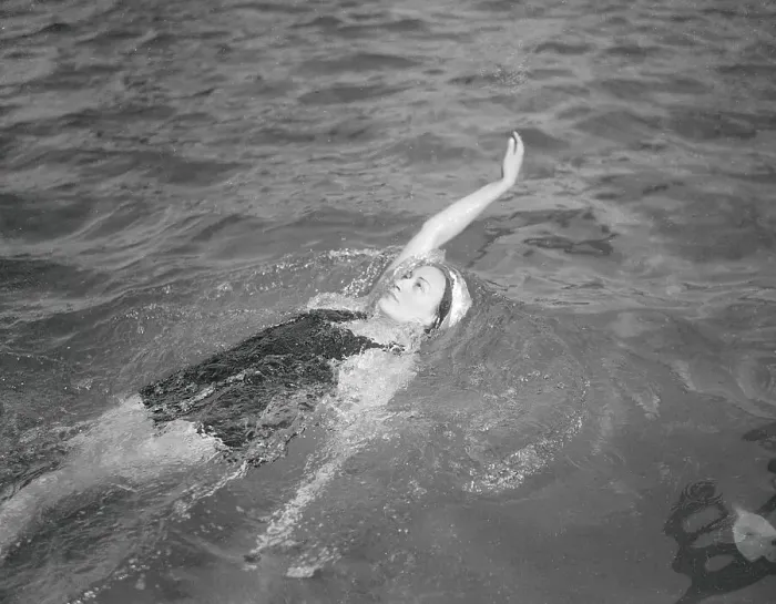 Framed Print : Edith Motridge Swimming Framed Print : Edith Motridge Swimming