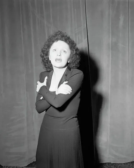 Framed Print : Edith Piaf Singing Framed Print : Edith Piaf Singing