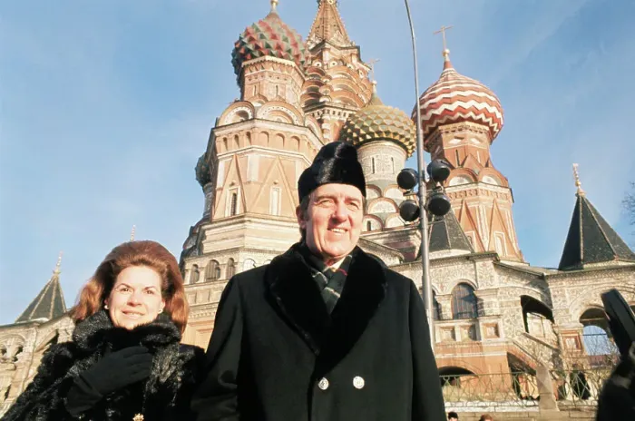 Framed Print : Edmund Muskie Posing with Wife Framed Print : Edmund Muskie Posing with Wife