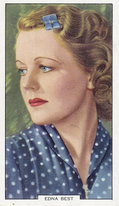 Framed Print : Edna Best, My Favorite Part series, Collectible Tobacco Card, 1939