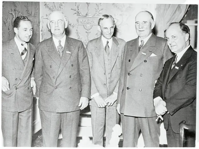 Framed Print : Edsel Ford Posing with Colleagues Framed Print : Edsel Ford Posing with Colleagues