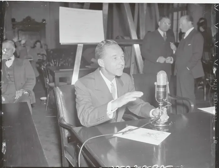 Framed Print : Edsel Ford Testifying Before Monopoly Committee Framed Print : Edsel Ford Testifying Before Monopoly Committee