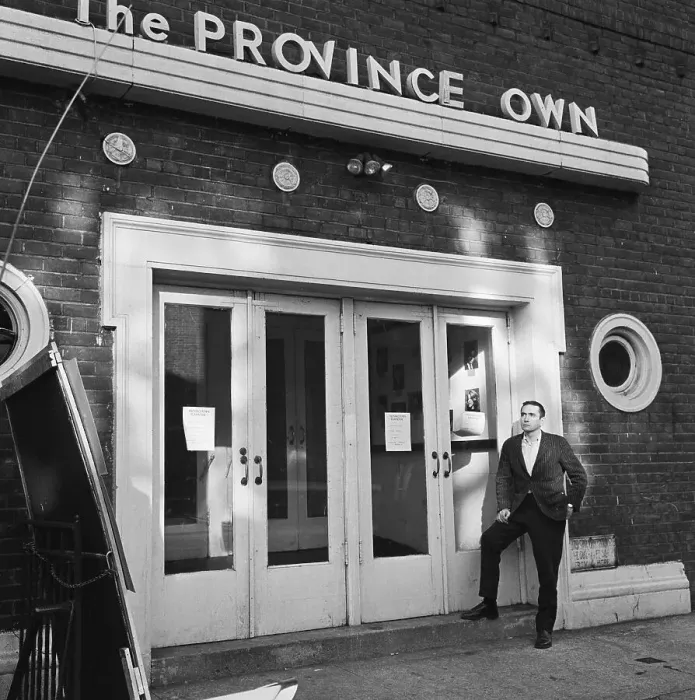 Framed Print : Edward Albee Stands in Theater Doorway Framed Print : Edward Albee Stands in Theater Doorway