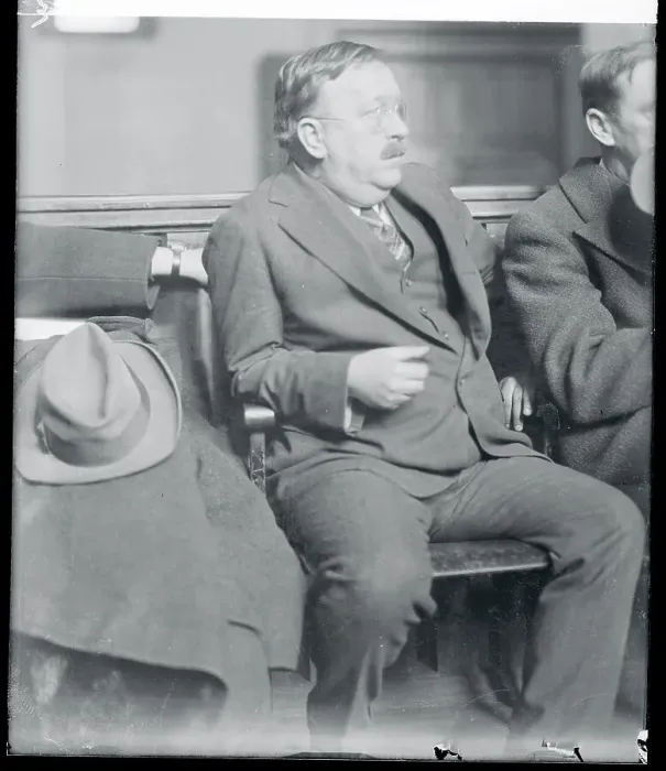 Framed Print : Edward E. Carrington Sitting in Courtroom