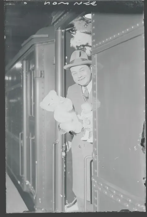 Framed Print : Edward G. Robinson Holding Toys Framed Print : Edward G. Robinson Holding Toys
