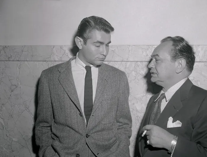 Framed Print : Edward G. Robinson Jr. Speaking with his Father