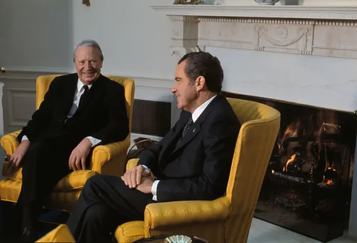 Framed Print : Edward Heath and Richard Nixon Framed Print : Edward Heath and Richard Nixon