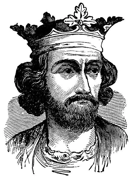Edward I. Engraving from 1896 featuring King Edward I who was the king of England