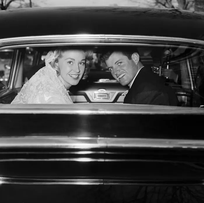Framed Print : Edward And Joan Kennedy, Newlyweds, In Car Framed Print : Edward And Joan Kennedy, Newlyweds, In Car