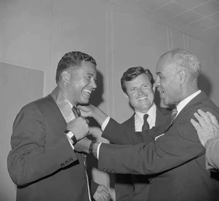 Framed Print : Edward Kennedy with African American Leaders Framed Print : Edward Kennedy with African American Leaders