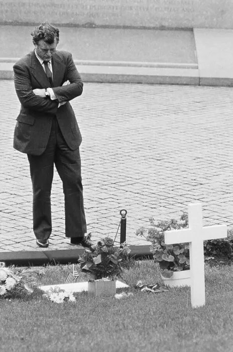 Framed Print : Edward Kennedy At His Brother'S Grave
