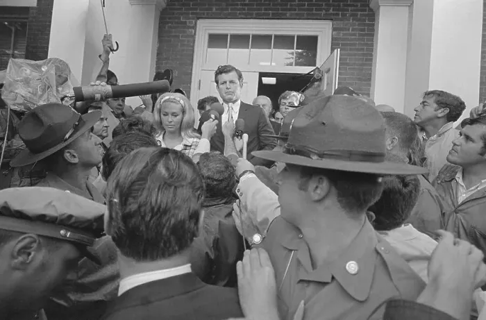 Framed Print : Edward Kennedy Going to Court Framed Print : Edward Kennedy Going to Court