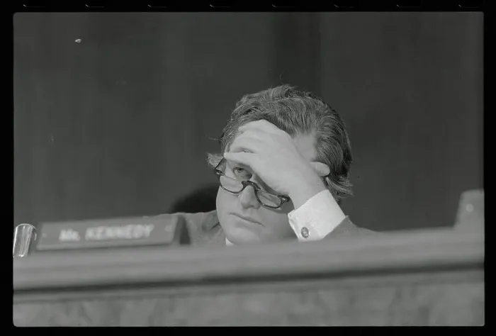 Framed Print : Edward Kennedy Holding His Head Framed Print : Edward Kennedy Holding His Head