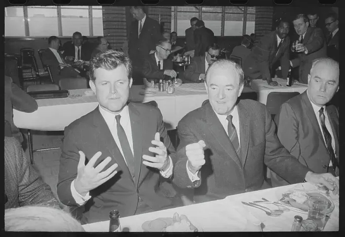 Framed Print : Edward Kennedy with Hubert Humphrey Framed Print : Edward Kennedy with Hubert Humphrey