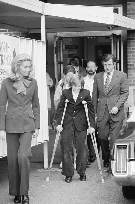 Framed Print : Edward Kennedy Jr. Leaves Hospital Framed Print : Edward Kennedy Jr. Leaves Hospital
