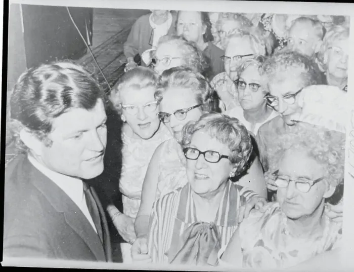 Framed Print : Edward Kennedy Meeting with Elderly Women Framed Print : Edward Kennedy Meeting with Elderly Women