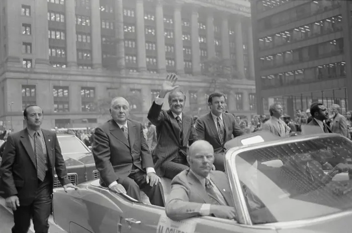 Framed Print : Edward Kennedy and Others in Motorcade Framed Print : Edward Kennedy and Others in Motorcade