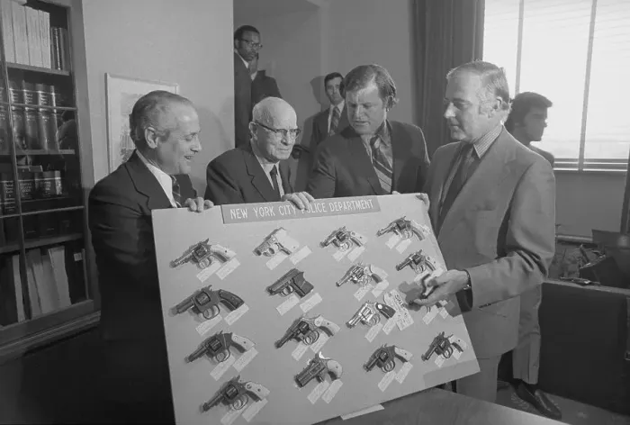 Framed Print : Edward Kennedy and Others with Pistol Presentation Framed Print : Edward Kennedy and Others with Pistol Presentation