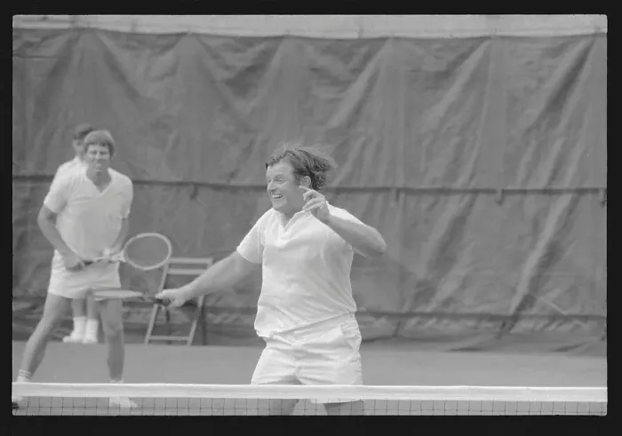 Framed Print : Edward Kennedy Playing in Tennis Game Framed Print : Edward Kennedy Playing in Tennis Game