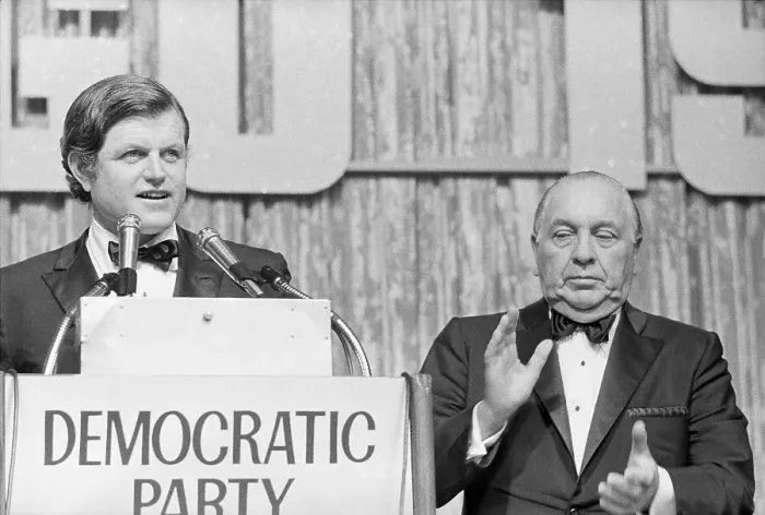 Framed Print : Edward Kennedy at Podium near Richard Daley Framed Print : Edward Kennedy at Podium near Richard Daley