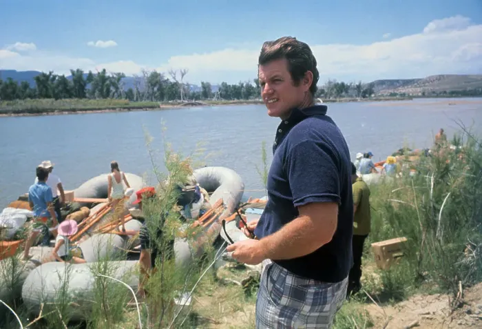 Framed Print : Edward Kennedy Preparing For Rafting Trip Framed Print : Edward Kennedy Preparing For Rafting Trip