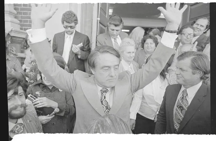 Framed Print : Edward Kennedy with Sargent Shriver Campaign Framed Print : Edward Kennedy with Sargent Shriver Campaign