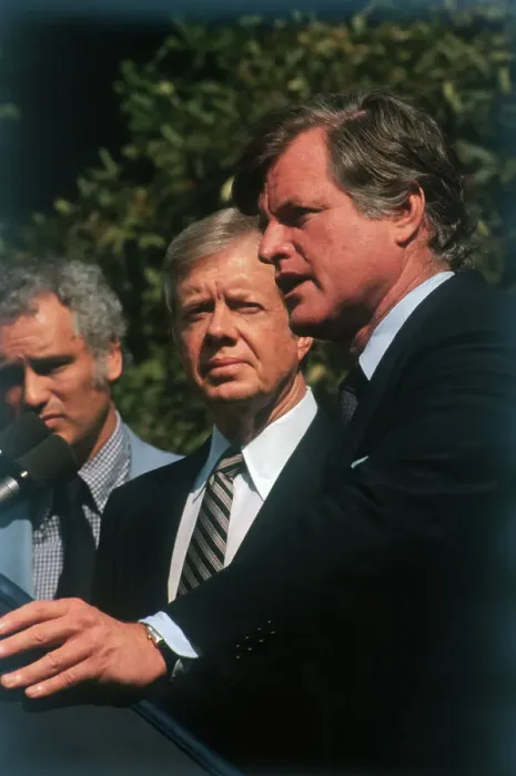 Framed Print : Edward Kennedy Speaking to Reporters Framed Print : Edward Kennedy Speaking to Reporters