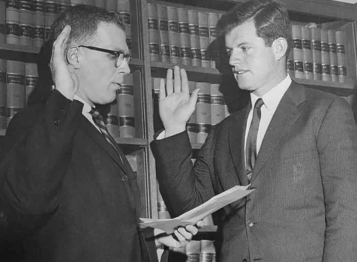 Framed Print : Edward Kennedy Swearing In Framed Print : Edward Kennedy Swearing In