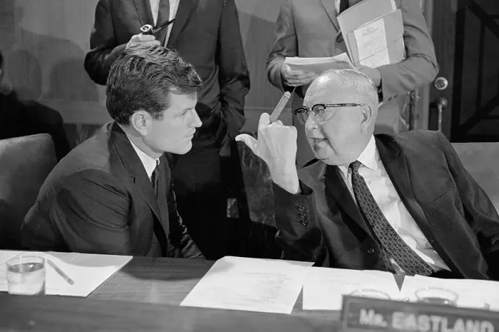 Framed Print : Edward Kennedy Talking with James O. Eastland Framed Print : Edward Kennedy Talking with James O. Eastland
