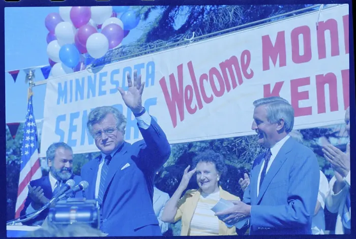 Framed Print : Edward Kennedy and Walter Mondale