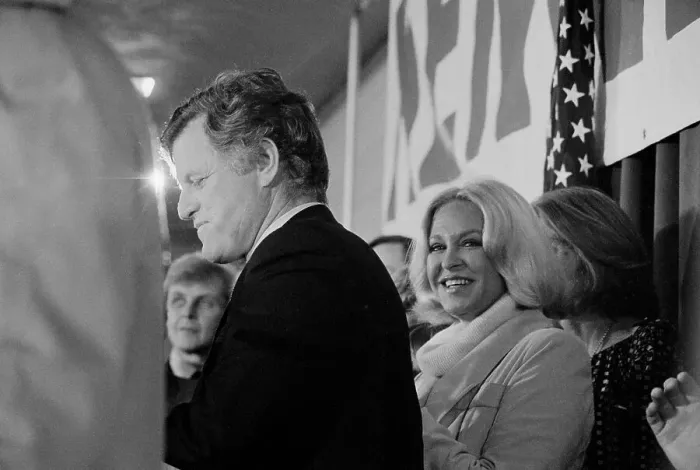 Framed Print : Edward Kennedy with Wife Joan Framed Print : Edward Kennedy with Wife Joan