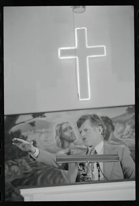 Framed Print : Edward M. Kennedy Addressing Supporters Framed Print : Edward M. Kennedy Addressing Supporters