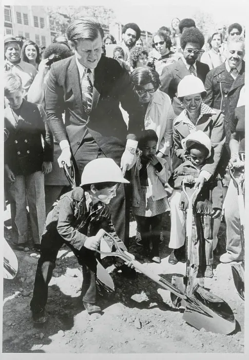 Framed Print : Edward M. Kennedy and Others at Ground Breaking Ceremonies Framed Print : Edward M. Kennedy and Others at Ground Breaking Ceremonies