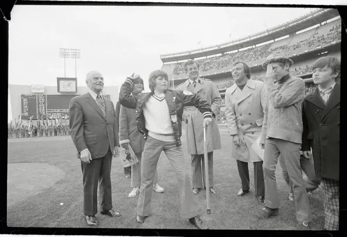 Framed Print : Edward M. Kennedy Jr. Enjoying Himself at Shea Stadium with Family