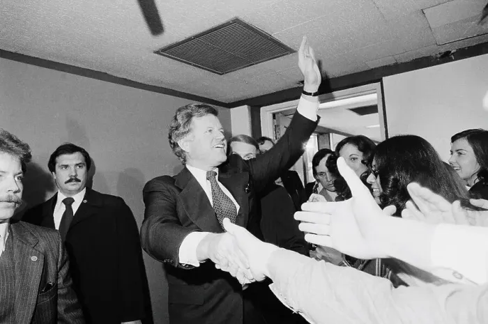 Framed Print : Edward M. Kennedy Shaking Hands with Supporters Framed Print : Edward M. Kennedy Shaking Hands with Supporters