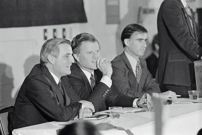 Framed Print : Edward M. Kennedy Talking with Walter Mondale Framed Print : Edward M. Kennedy Talking with Walter Mondale