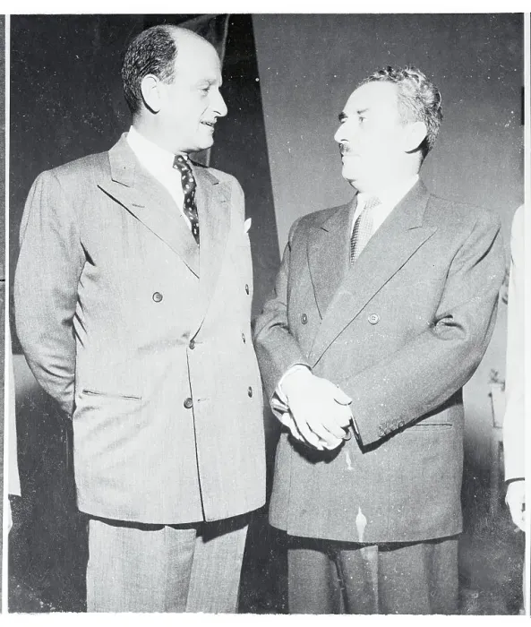 Framed Print : Edward M.M. Warburg Standing with Moshe Sharett Framed Print : Edward M.M. Warburg Standing with Moshe Sharett