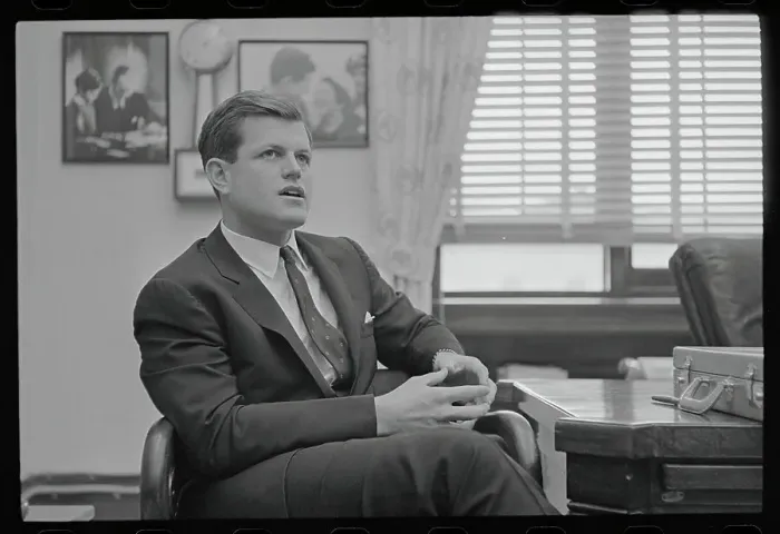Framed Print : Edward Moore Kennedy Appearing Shocked